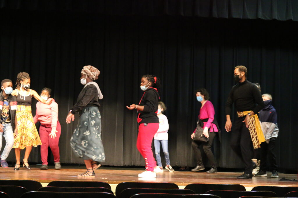 Participants in OKRA Dance family workshop, Springfield Museums 2022