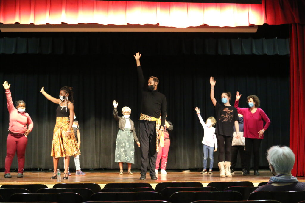 Participants in OKRA Dance family workshop, Springfield Museums 2022